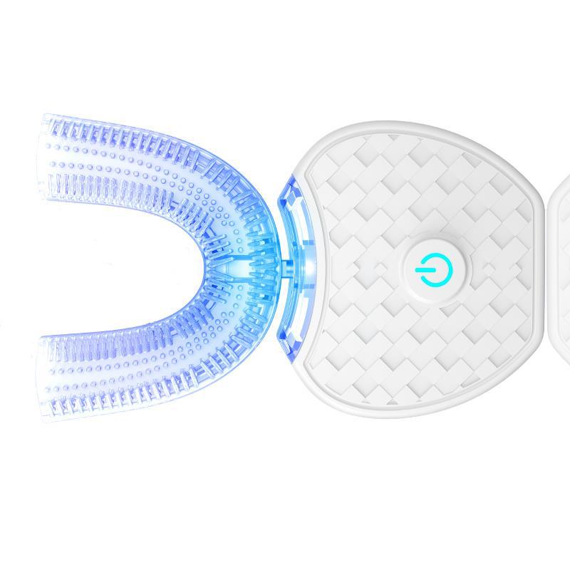 STORAZONE Beauté et santé White 360 Degrees Intelligent Automatic Electric  Toothbrush Waterproof U Type Tooth Brush Whitening Blue Light USB Charging
