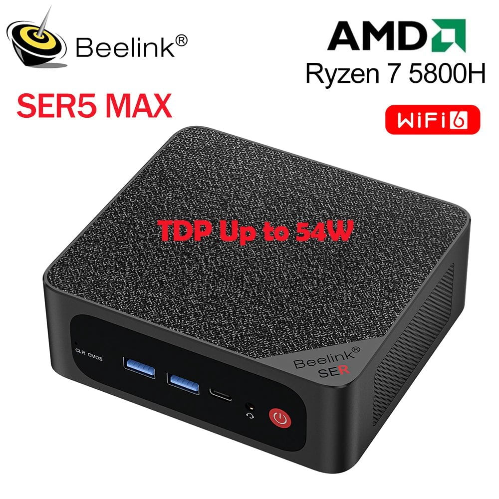 Storazone Beelink Mini PC SER5 Max AMD Ryzen 7 5800H DDR4 32G 500G NVME SSD SER6 Pro 7735HS DDR5 SER5 Pro 5700U 5500U Gaming Mini Computer