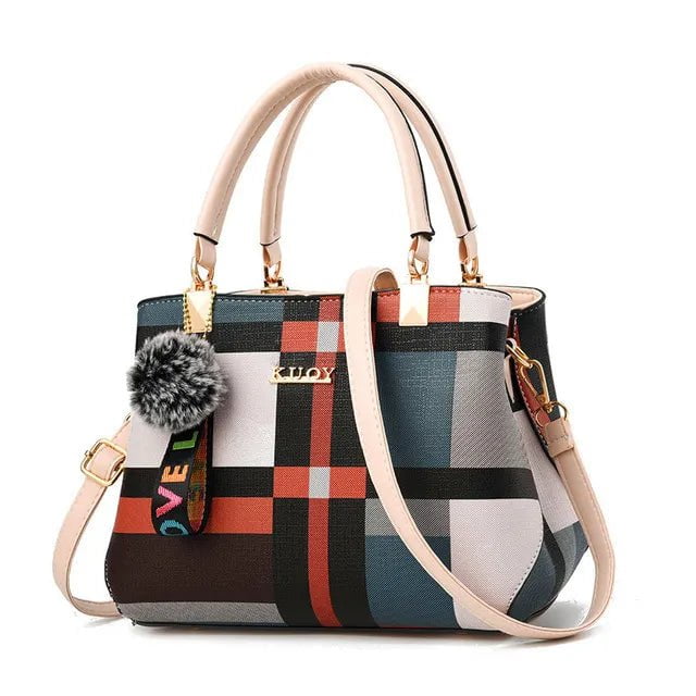 Storazone beige / 28x15x20cm Yogodlns New Luxury Handbag Women Stitching Wild Messenger Bags Designer Brand Plaid Shoulder Bag Female Ladies Totes