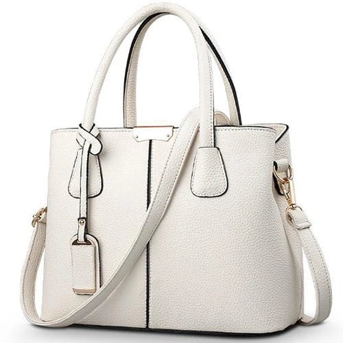 Storazone beige / 29.5x13x21.5cm Women PU Leather Handbags Ladies Large Tote Bag Female Square Shoulder Bags Bolsas Femininas Sac New Fashion Crossbody Bags