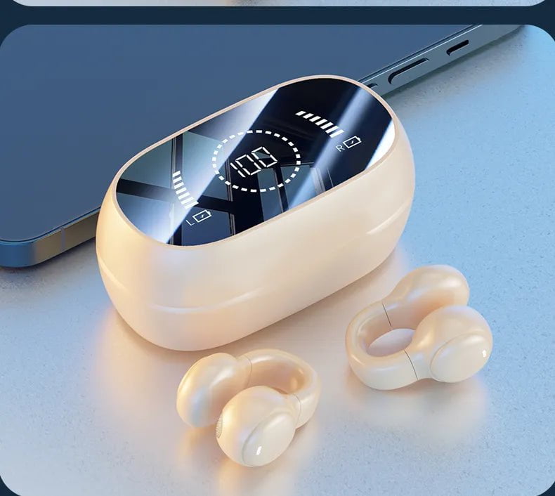 Storazone beige / Russian Federation High Quality Bone Conduction Wireless Headphones Bluetooth Gaming Headsets Noise Canceling Sport Earphones for xiaomi iphone