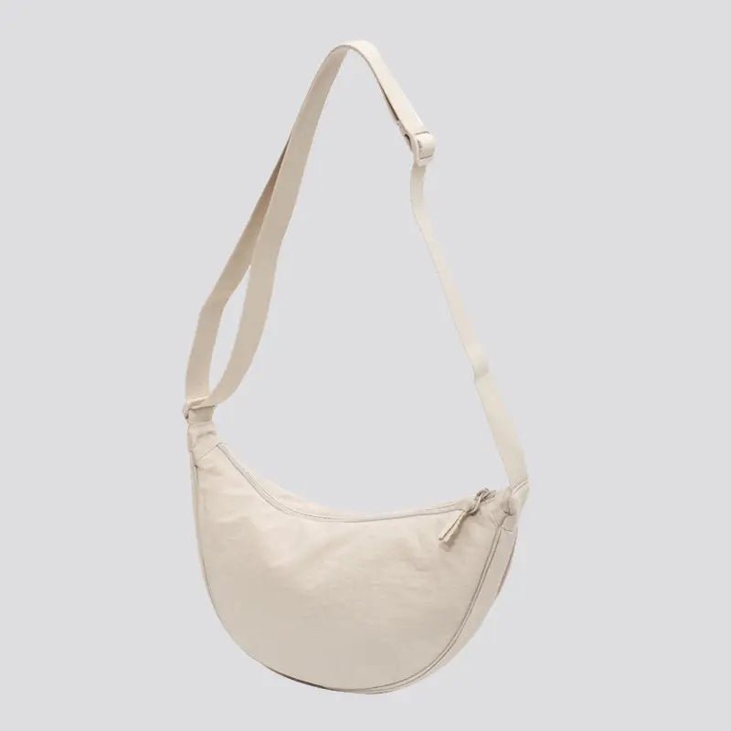 Storazone beige Simple Design Women's Messenger Bag Fashion Ladies Nylon Hobos Small Shoulder Bags Vintage Female Girls Purse Cloth Handbags