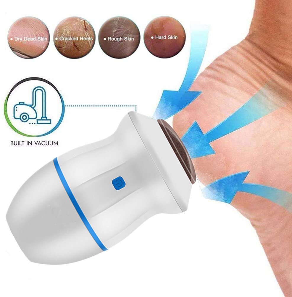 STORAZONE Best Seller Blue Electric Vacuum Foot Grinder File Machine Exfoliate Dead Skin Callus Remover Heel Removal Scraper Vacuums Grinding Head heel