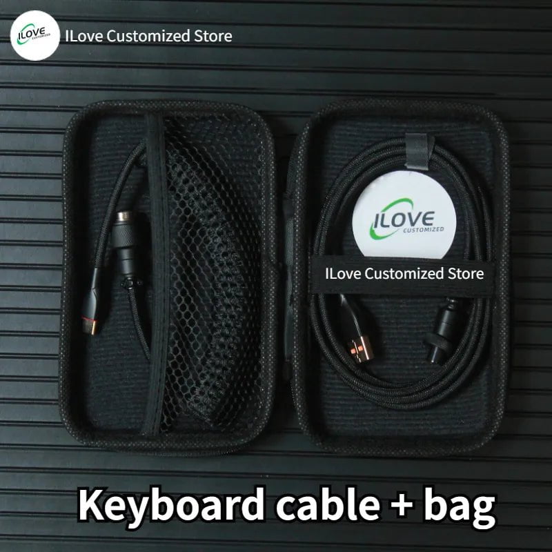 Storazone black / 1.8m Coiled Keyboard Cable USB C for Mechanical Gaming Keyboard Double-Sleeved Wire with Detachable Metal Aviator Connector Charging