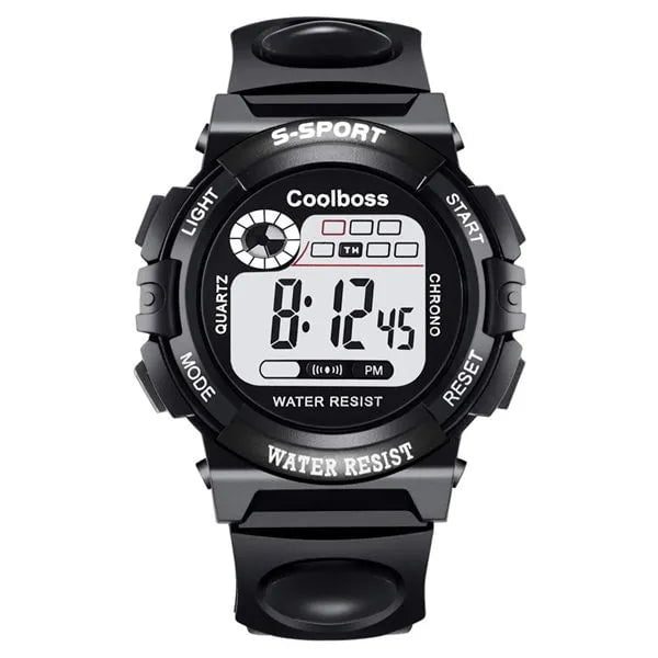 Storazone Black 1 Electronic Watch For Boys Girls Children Luminous Dial Military Sport Watches for Kids Waterproof Multi-function Digital Watch