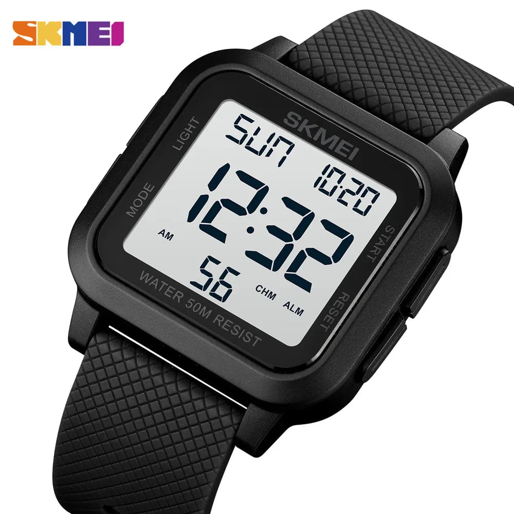 Storazone Black 1 SKMEI Outdoor Sport Watch Men Alarm Chrono Clock 5Bar Waterproof Military Watches LED Display Shock Digital Watch reloj hombre