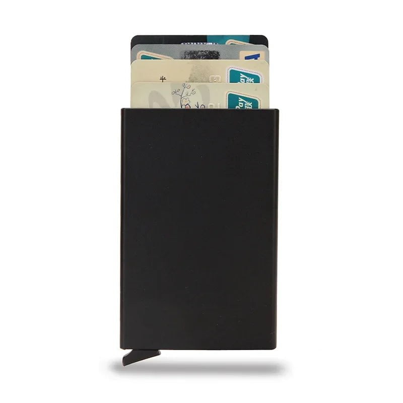 Storazone Black 1 Top Quality Wallets Men Money Bag Mini Purse Male Vintage Brown Leather Rfid Card Holder Wallet Small Smart Wallet Pocket Walet