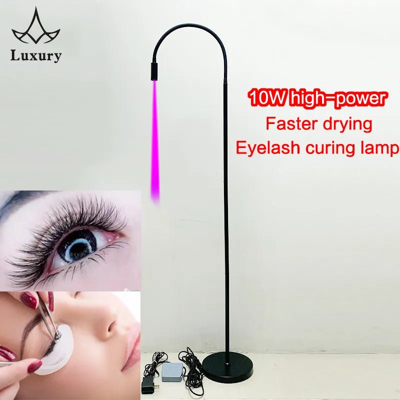 Storazone black / 10W / EU Plug 10W High Power UV Ultraviolet Light LED UV Glue Curing Light Beauty Eyelash False Eyelashes Grafting Foot Step Switch Floor Lamp