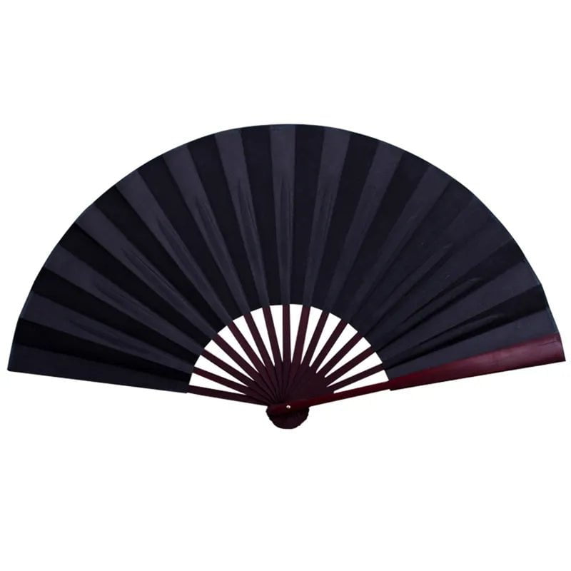 Storazone Black / 13 inches 10/13 Inch Folding Fan Hand Silk Cloth DIY Chinese Folding Fan Wooden Bamboo Antiquity Fold Fans DIY Calligraphy Painting Decor