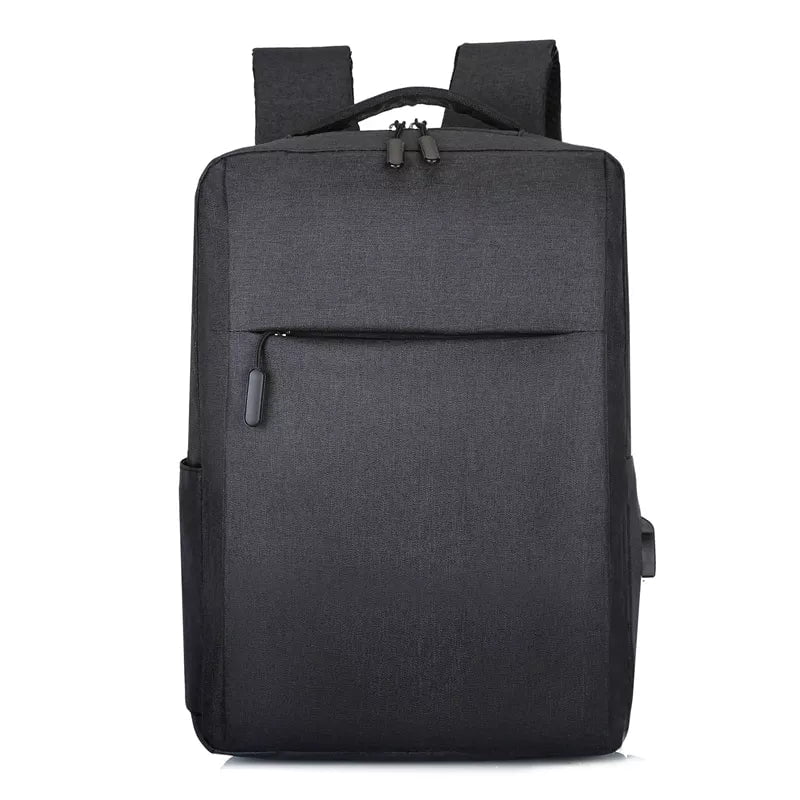 Storazone black 15.6 Inch Laptop Men Backpack Nylon Travel Male Laptop Backpack Usb Charging Computer School Backpacks Waterproof Bag for Men