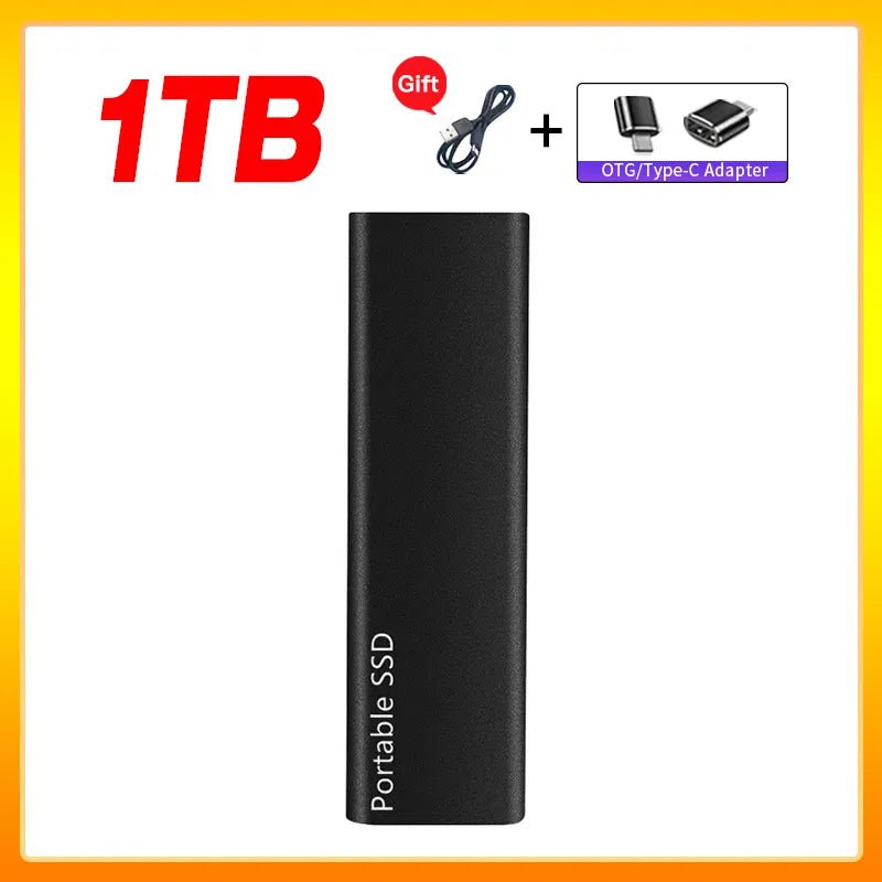 Storazone Black 1TB Original Portable External Hard Drive1TB 2TB Mobile Solid State Drive USB 3.1  External  hard disk ssd for Notebook Laptop Mac