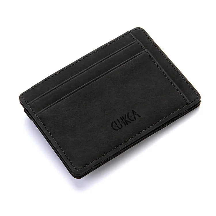 Storazone Black 2 Men/Women Fashion Wallet ID/credit Card Holder Wallet for Men Multi-Card BagHolder Two Fold Small Wallet Black/gray Coin Purse