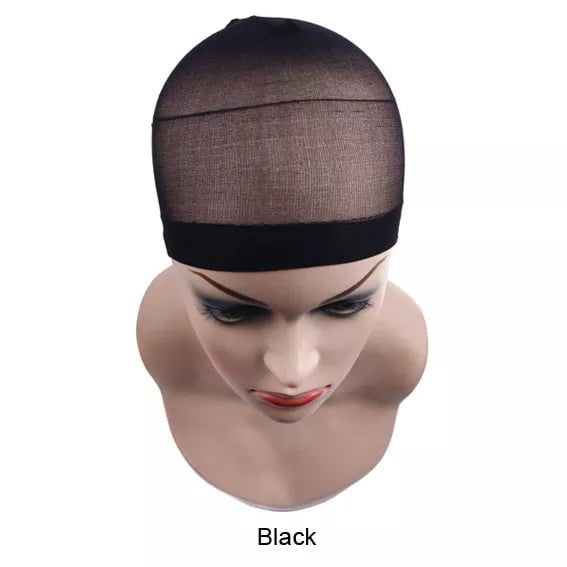 Storazone black 2 pcs/ Pack Wig Caps Hair NetS Weave  Hairnets Wig Nets Stretch Mesh Caps Stocking Caps  for Making Wigs Free Size