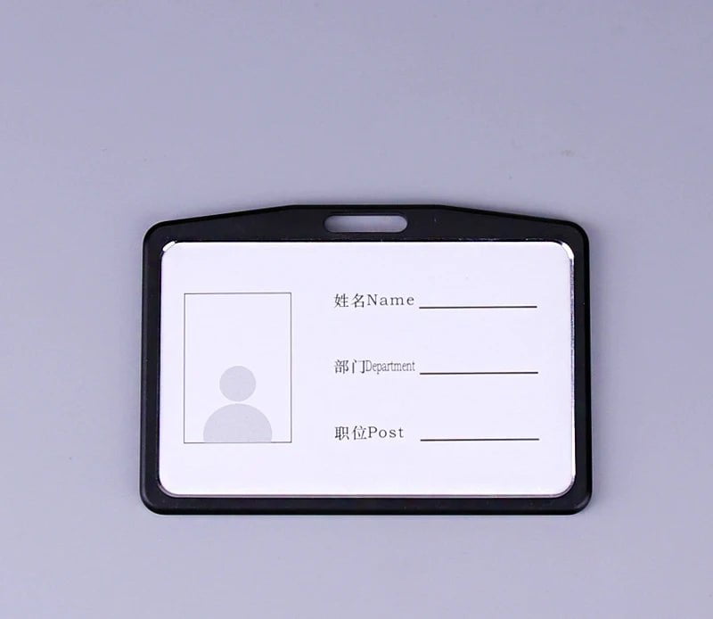 Storazone black 2 Retractable Badge Reel with Card Holder Reel Clip Key Ring Retractable ID Card Holder Key Chain Holders for Office Name Tag