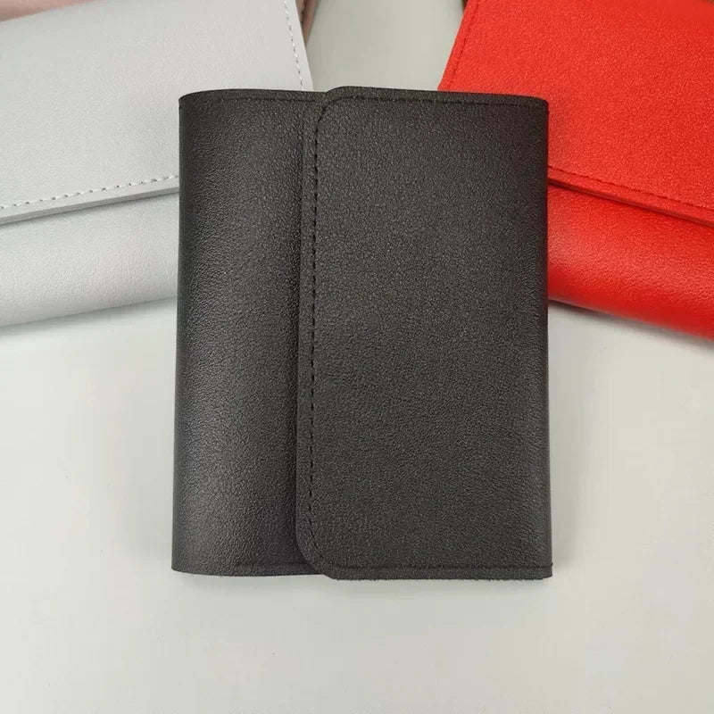 Storazone Black 2 Short Wallet Women Purse Multi-card Multifunction Card Holder Coin Purse Fashion Simple Three Fold Short Clip Female Mini Wallet