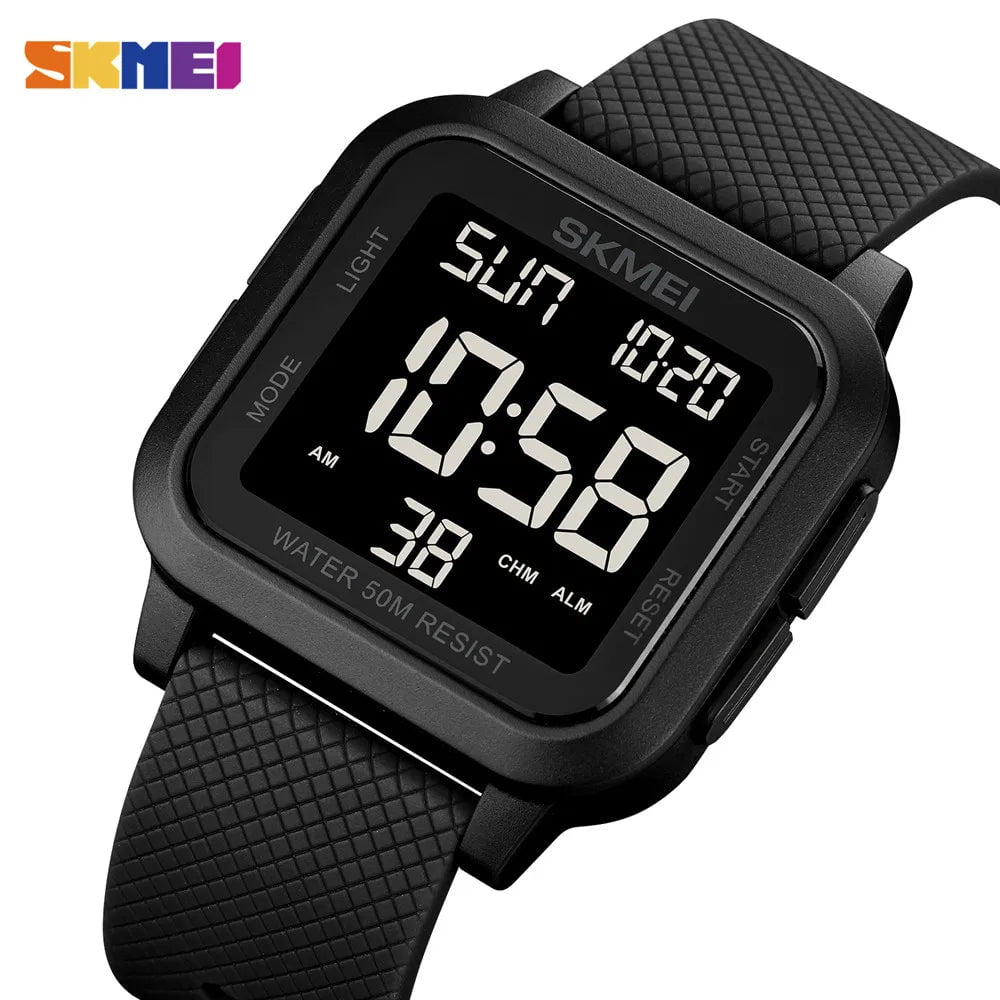 Storazone black 2 SKMEI Outdoor Sport Watch Men Alarm Chrono Clock 5Bar Waterproof Military Watches LED Display Shock Digital Watch reloj hombre