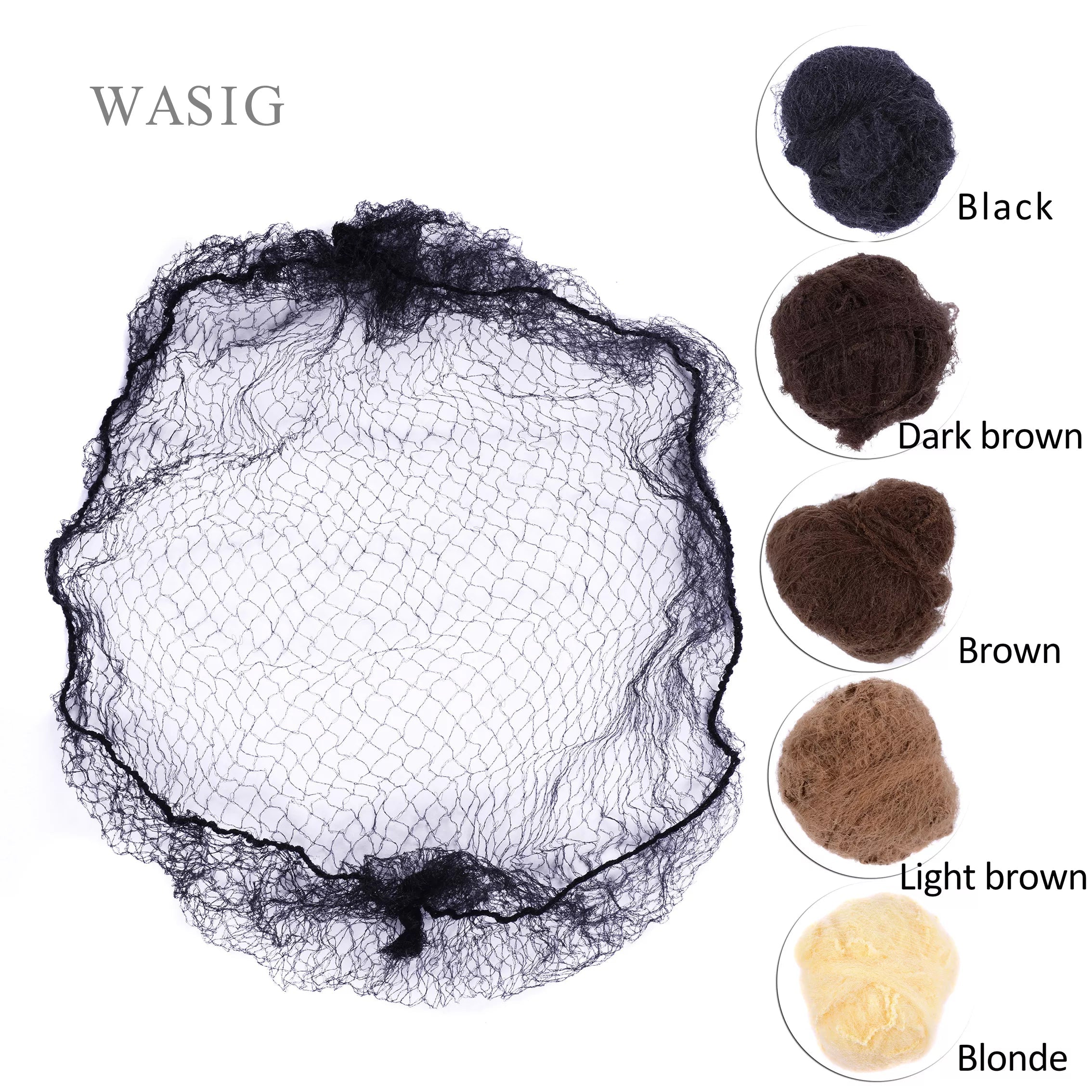Storazone Black 20 PCS / CHINA 50pcs/20pcs Sample Order Five Colors Nylon Hairnets Invisible Soft Elastic Lines Hair Net