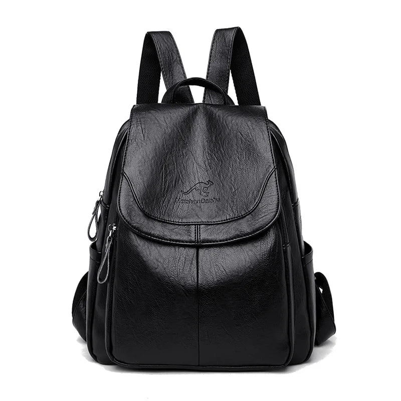 Storazone black 2023 Luxury Brand Women Backpack High Quality Leather Backpacks Travel Backpack Fashion School Bags for Girls mochila feminina