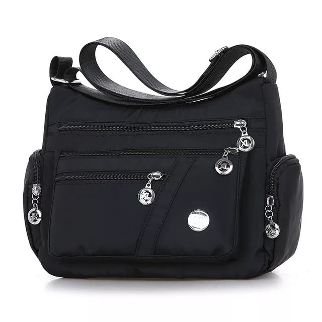 Storazone black / 27x11x20cm Yogodlns Oxford Waterproof Shoulder Bag Women Casual Crossbody Bag Multifunction Shopping Handbag Large Capacity Messenger Bag