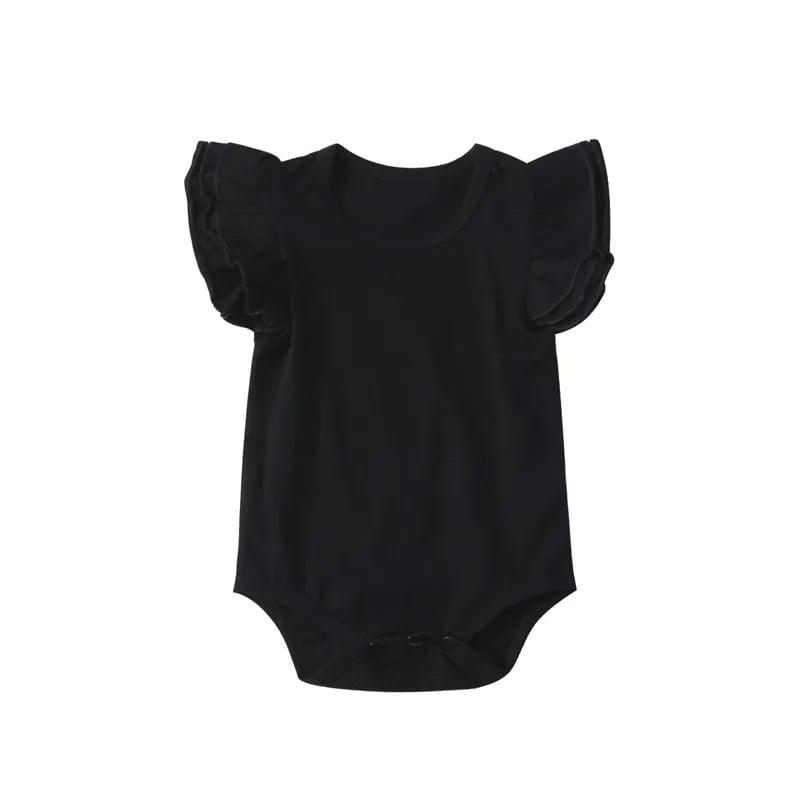 Storazone black / 3M New 0-24M Baby Boys Clothes Girls Short Sleeve Romper Infant Outfits Kids Jumpsuit Newborn Ruffle Rompers