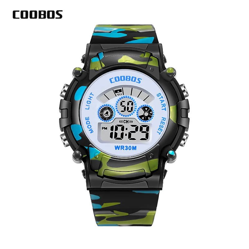 Storazone Black 4 Electronic Watch For Boys Girls Children Luminous Dial Military Sport Watches for Kids Waterproof Multi-function Digital Watch