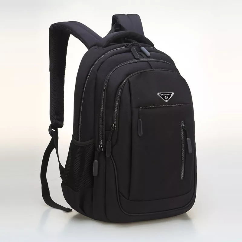 Storazone Black / 47x33x17 cm Large Capacity Backpack Men Laptop Backpacks 15.6 Oxford Black Solid High School Bags Teen College Boy Gril Student Backpack