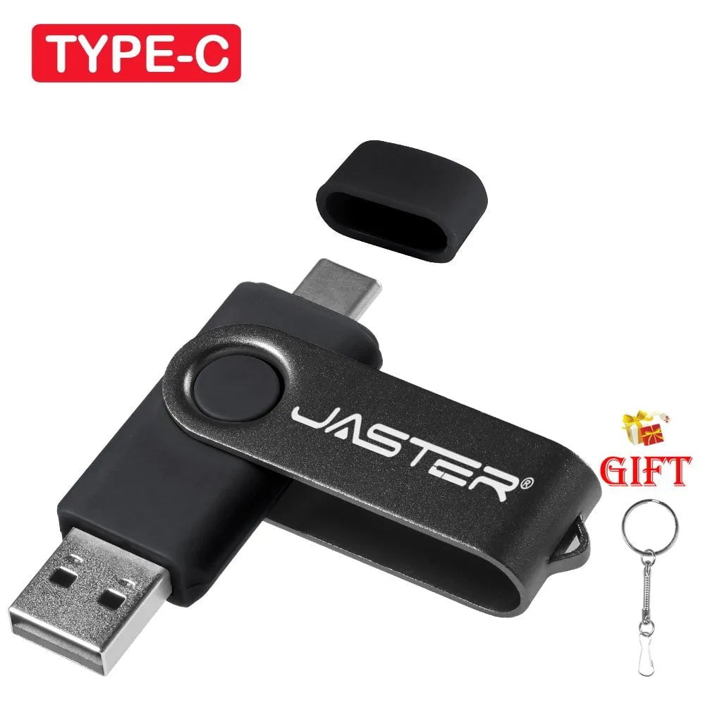 Storazone Black / 4GB JASTER Red Rotatable USB Flash Drive 128GB Free Custom Logo 2.0TYPE-C USB Stick 64GB 32GB 16GB 8GB Creative Gift Pen Drive 4GB
