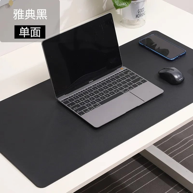 Storazone black / 60 X 30 CM white mousepad Portable Mouse pad large Gaming Waterproof Non-slip PU Leather Suede Desk Mat Computer Keyboard desk pad Mats