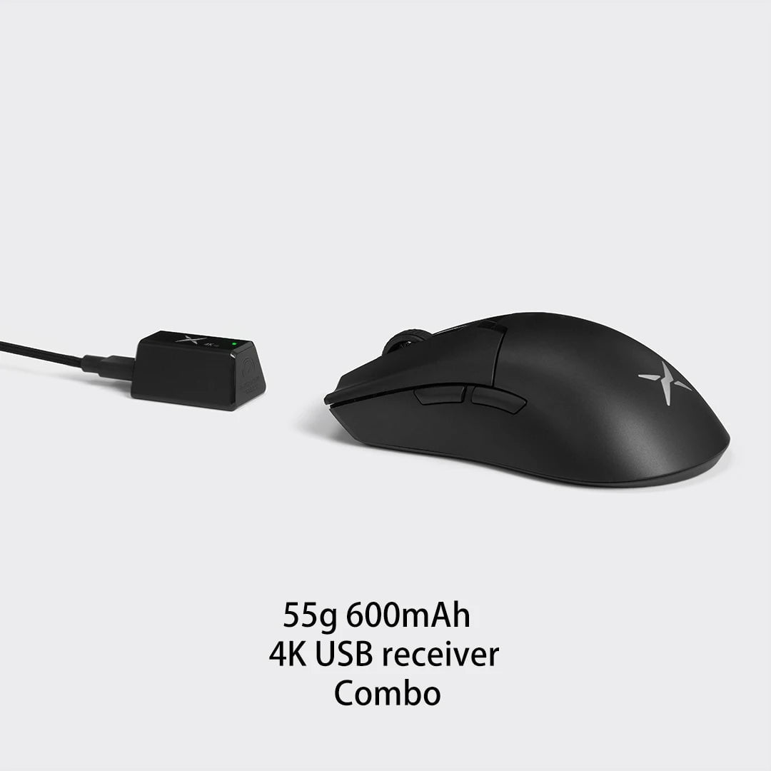 Storazone Black 600mAh Combo Delux M800 Ultra Lightweight 49g PAW3395 Wireless Bluetooth Tri-Mode Gaming Mouse 26000DPI 4K Compatible Macro Mice For PC Gamer