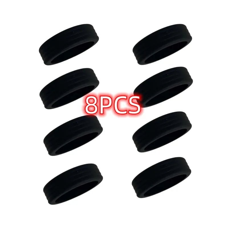 Storazone black 8Pcs Silicone Wheels Protector For Luggage Reduce Noise Travel Luggage Suitcase Wheels Cover Castor Sleeve Luggage Accessories