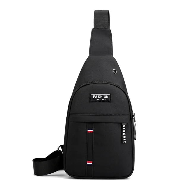 Storazone Black A Men Fashion Multifunction Shoulder Bag Crossbody Bag On Shoulder Travel Sling Bag Pack Messenger Pack Chest Bag For Male