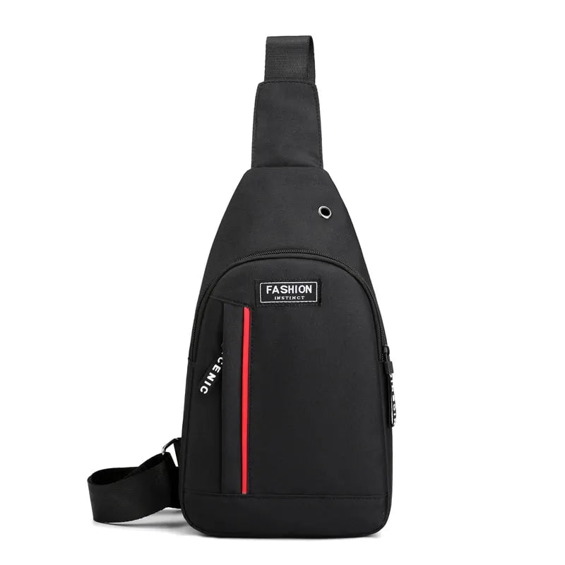 Storazone Black B Men Fashion Multifunction Shoulder Bag Crossbody Bag On Shoulder Travel Sling Bag Pack Messenger Pack Chest Bag For Male