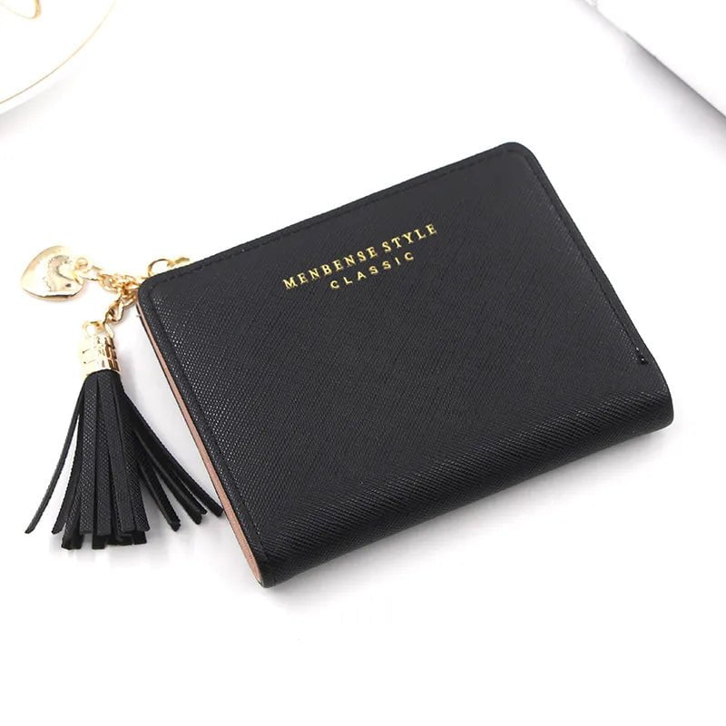 Storazone Black-B Women's Wallet Short Women Coin Purse Fashion Wallets For Woman Card Holder Small Ladies Wallet Female Hasp Mini Clutch For Girl