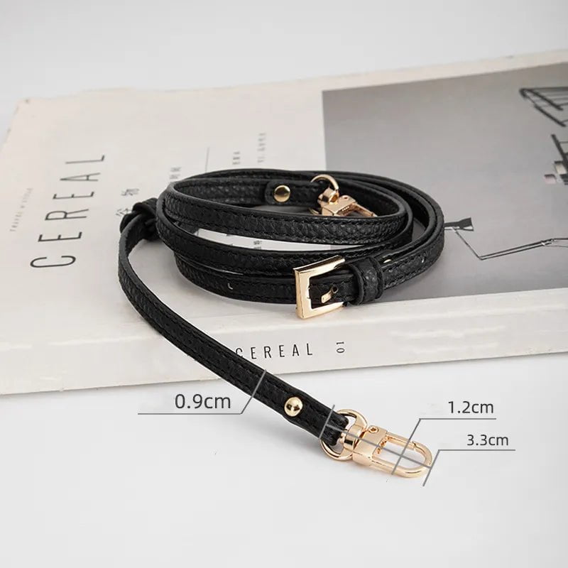 Storazone black Bag Transformation Accessories For Longchamp Mini Bag Straps Punch-free Genuine Leather Shoulder Strap Crossbody Conversion