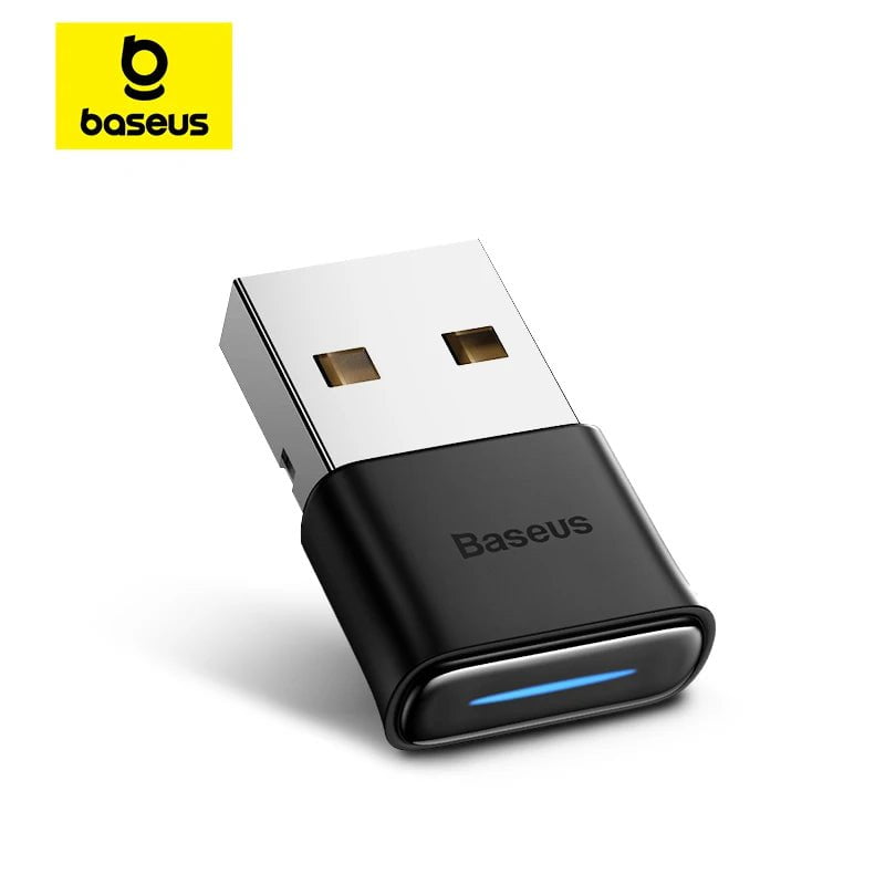 Storazone Black Baseus USB Bluetooth Adapter Dongle Adaptador Bluetooth 5.1 for PC Laptop Wireless Speaker Audio Receiver USB Transmitter