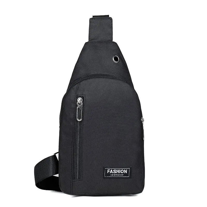 Storazone black Black Oxford Cloth Single Shoulder Crossbody Bag Casual Sports Men Outdoor Trend Sling Bag