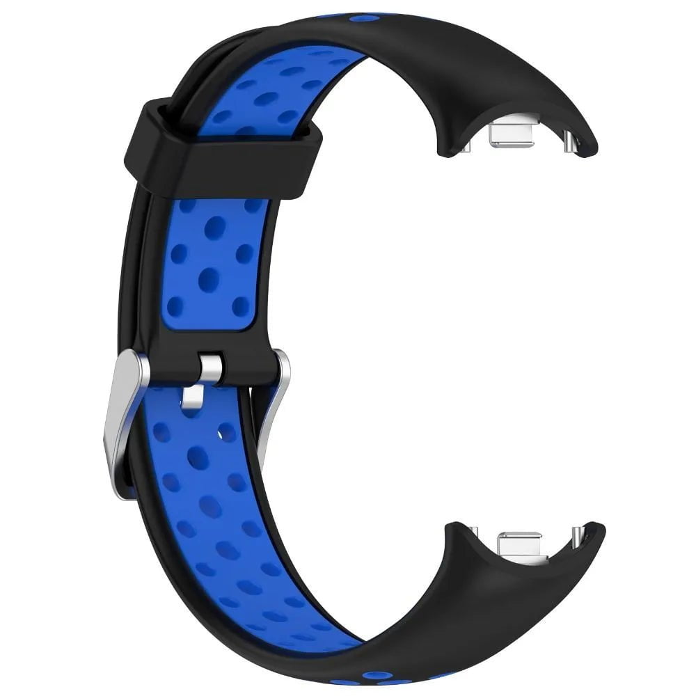 Storazone black-blue / For Xiaomi Band 8 Soft Silicone Strap for Xiaomi Mi Band 8 Breathable Sport Bracelet Wristband Belt for MiBand 8 Replacement Correa Watchband