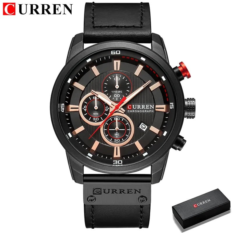 Storazone black box CURREN Fashion Date Quartz Men Watches Top Brand Luxury Male Clock Chronograph Sport Mens Wrist Watch Hodinky Relogio Masculino