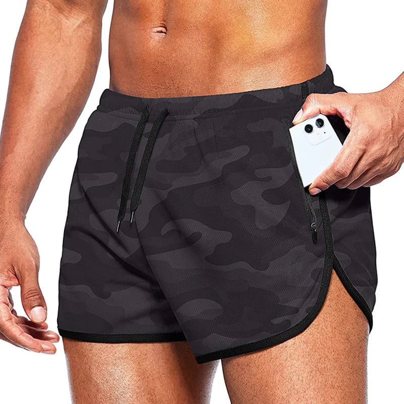 Storazone Black Camo / M(50-60kg) Men Sport Shorts Summer Sportswear Beach Jogging Short Pants Training Shorts Men Basketball Clothing Gym Fitness Running Bottoms