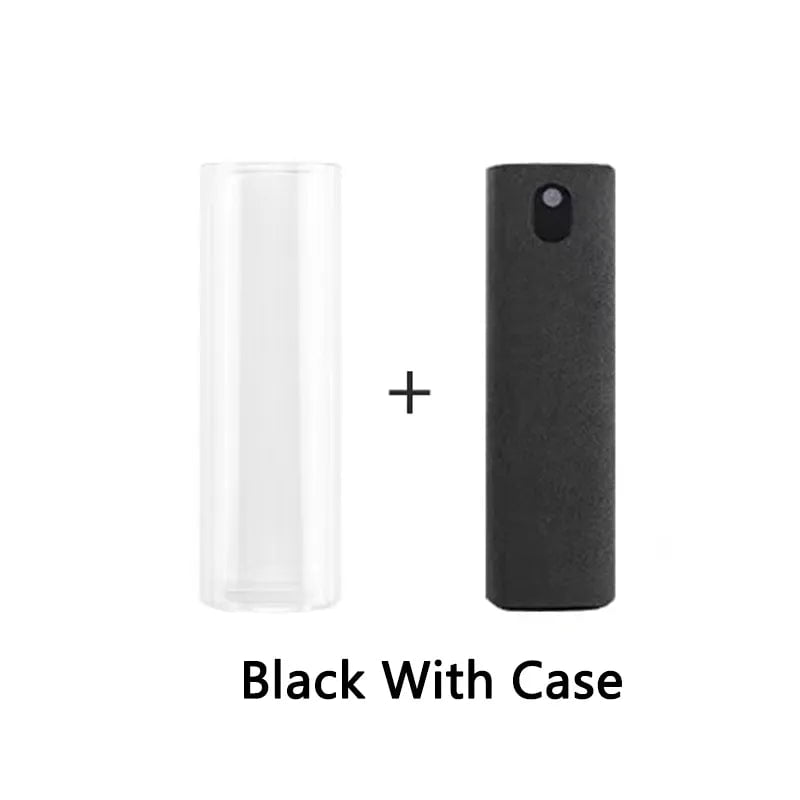 Storazone Black-Case-No Liquid 2 in 1 Screen Cleaner Spray for Mobile Phone PC Tablet Ipad Screen Dust Remover Microfiber Wiper Cloth Polish Cleaning Tools