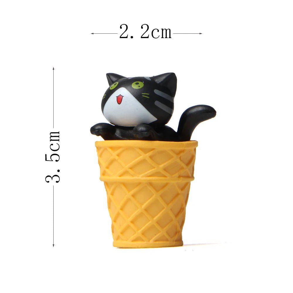 Storazone black cat figure 5 Cat on Toilet Resin Home Decoration Action Figure Dollhouse Landscape Accessories Fairy Garden Miniatures Desktop Model Ornament