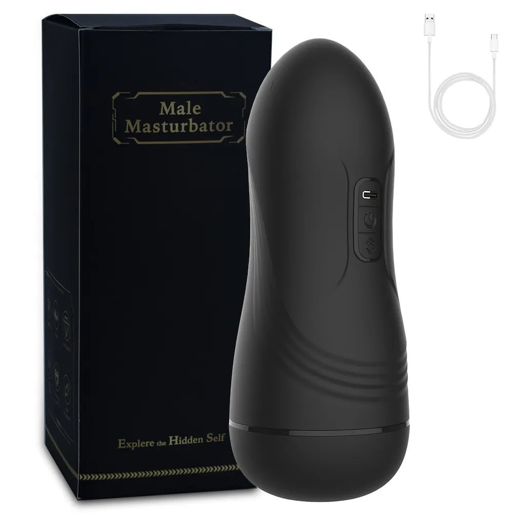 Storazone Black / CHINA Automatic Male Masturbator Blowjob Vibration Machine Real Vagina Pocket Pussy Penis Oral Masturbation Cup Adult Sex Toy for Man