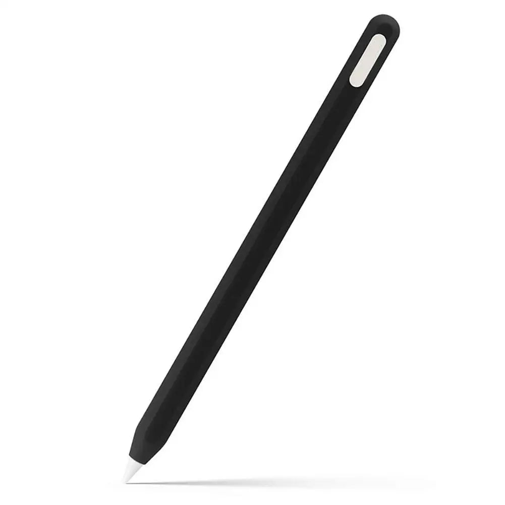 Storazone Black For Apple Pencil 2 Silicone Case For Ipencil 2nd Generation Anti-lost Anti-scratch Protective Cover Sleeve Pencil Cap