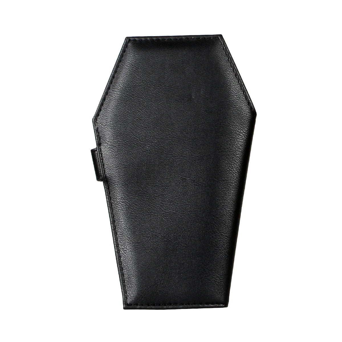 Storazone black Gothic Coffin-shaped Purse Bifold Stylish Credit Card Holder Versatile Clutch Slim Wallet