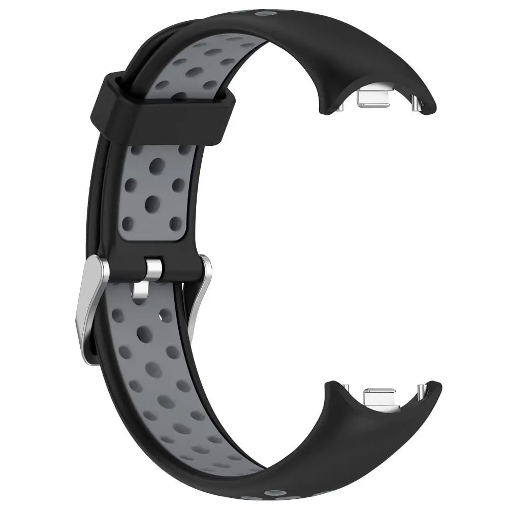 Storazone black-grey / For Xiaomi Band 8 Soft Silicone Strap for Xiaomi Mi Band 8 Breathable Sport Bracelet Wristband Belt for MiBand 8 Replacement Correa Watchband