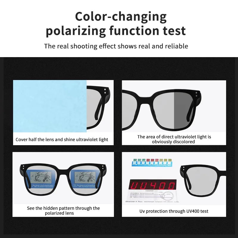 Storazone black Headset Sunglasses Smart Glasses Waterproof Men Wireless BlueTooth Bone Call Conduction Glass Camera HD Audio Eyewear