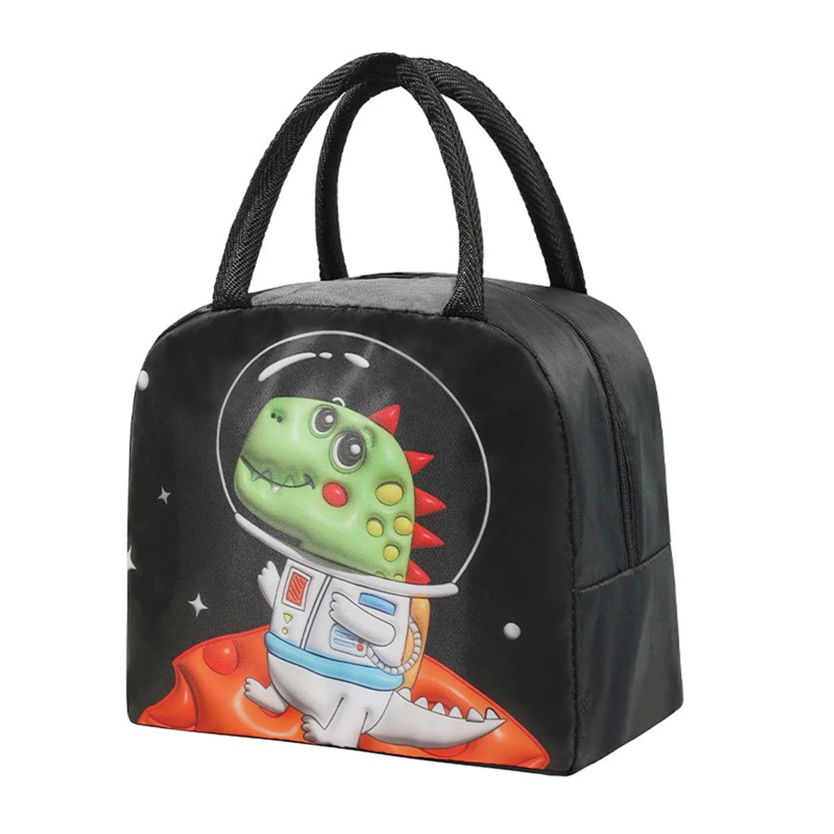 Storazone black Lunch Bag Thickened Handheld Insulated Lunch Box Bag Children Cute With Meals Lunch Box Bag