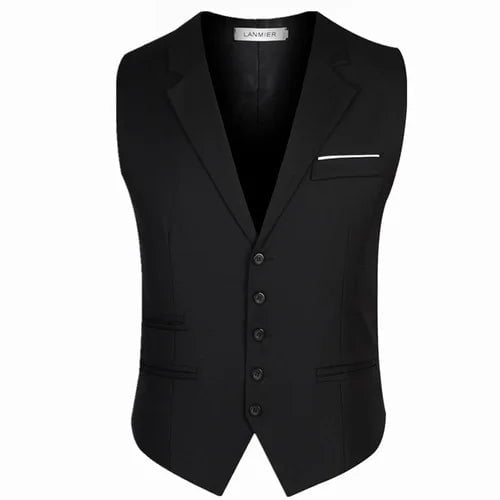 Storazone Black / M 2023 New Arrival Dress Vests For Men Slim Fit Mens Suit Vest Male Waistcoat Gilet Homme Casual Sleeveless Formal Business Jacket