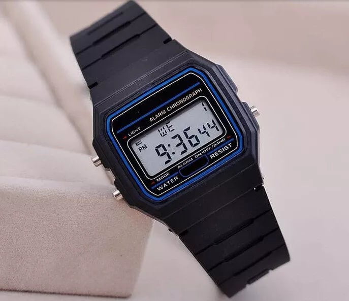 Storazone Black Men Watch Fashion LED Digital Watches Man Sports Military Wristwatches Vintage Silicone Wristband Electronic Clock Reloj Hombre
