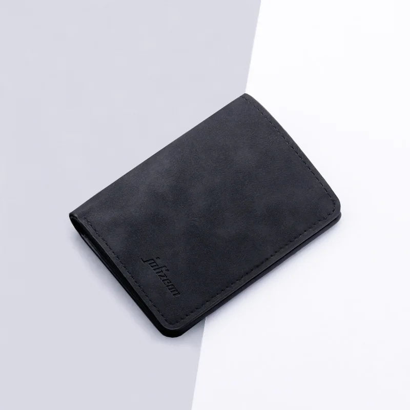 Storazone Black Men/Women Fashion Wallet ID/credit Card Holder Wallet for Men Multi-Card BagHolder Two Fold Small Wallet Black/gray Coin Purse